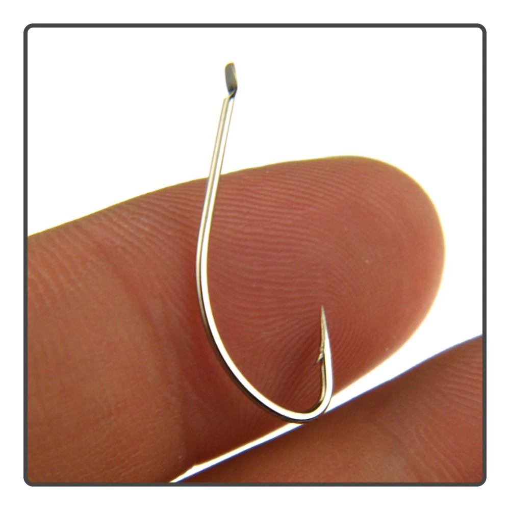 Anzuelo de acero con alto contenido de carbono, accesorio de pesca con púas en forma de cola de zorro blanco y plateado, 100 unids/lote por caja - imagen 4