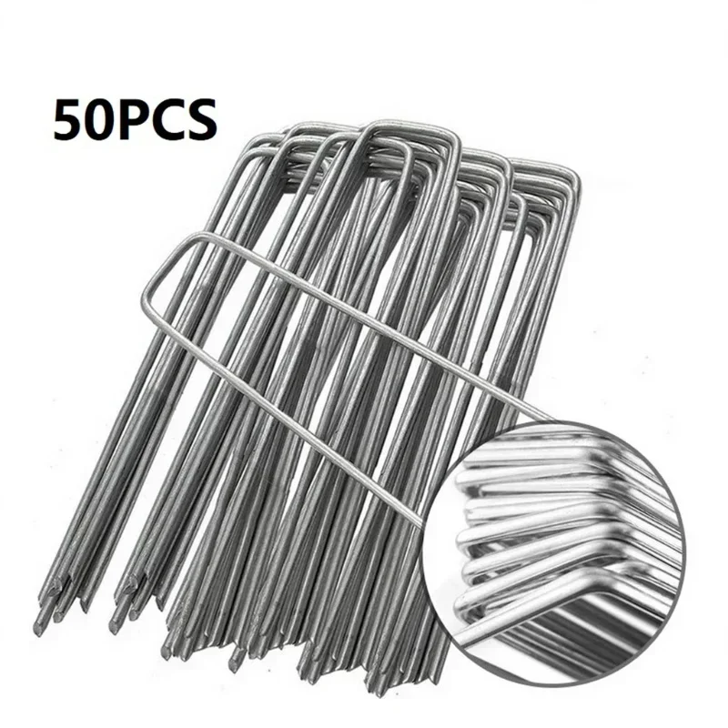 Clavos Sujeción Malla Antihierbas – Estacas Jardín Acero Inoxidable - imagen 2