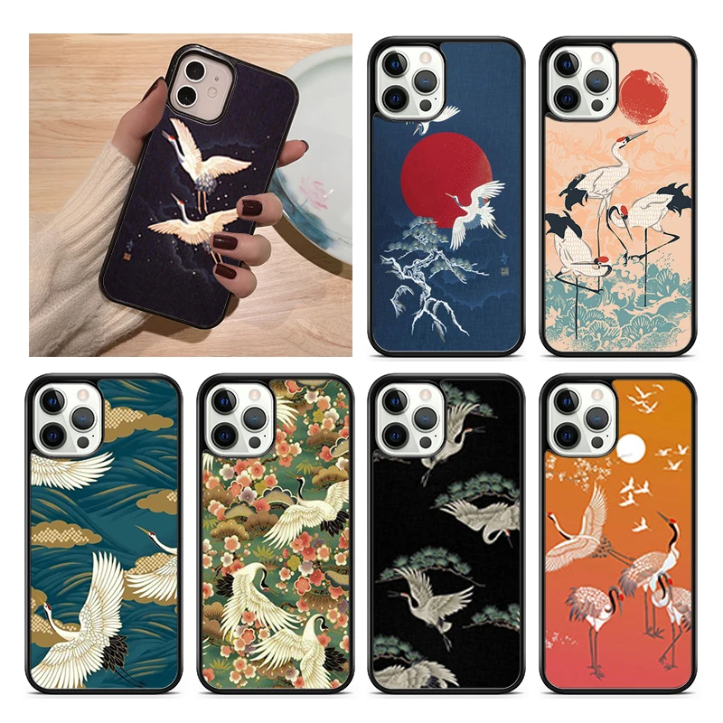 Funda iPhone con grulla japonesa – Accesorio para pescadores - imagen 4