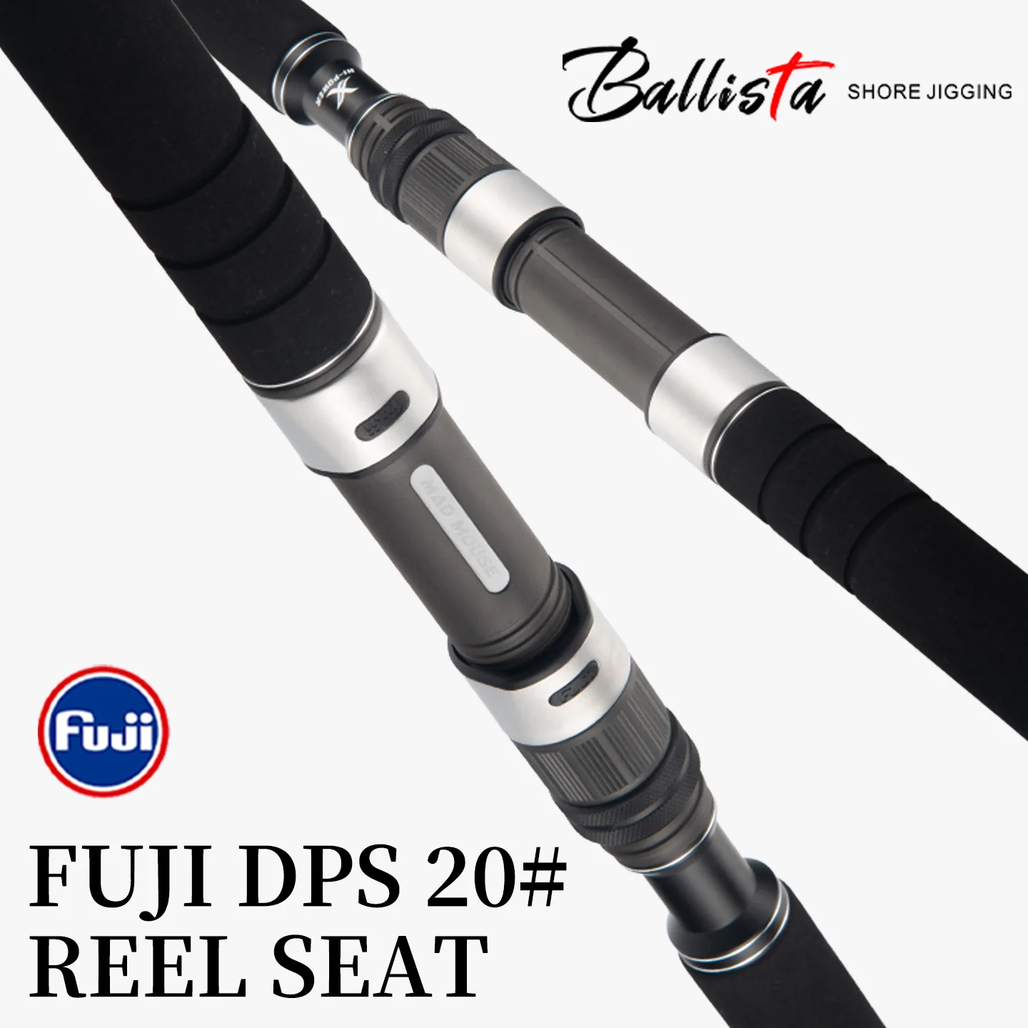 MADMOUSE BALLISTA Shore Jigging Rod 3.0m100H Portátil Tres Secciones Piezas completas FUJI Peso de plantilla 50-120g PE2-5 Ocean Rod - imagen 5