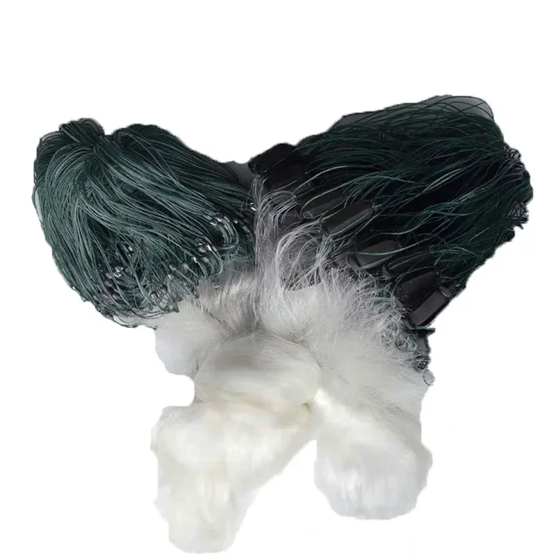 Lawaia-red de pesca de 3 capas, trampa de malla de seda blanca, aparejos de red de enmalle, herramientas de aparejos de pesca al aire libre, 1,5 M/3M de alto, 30M - imagen 3