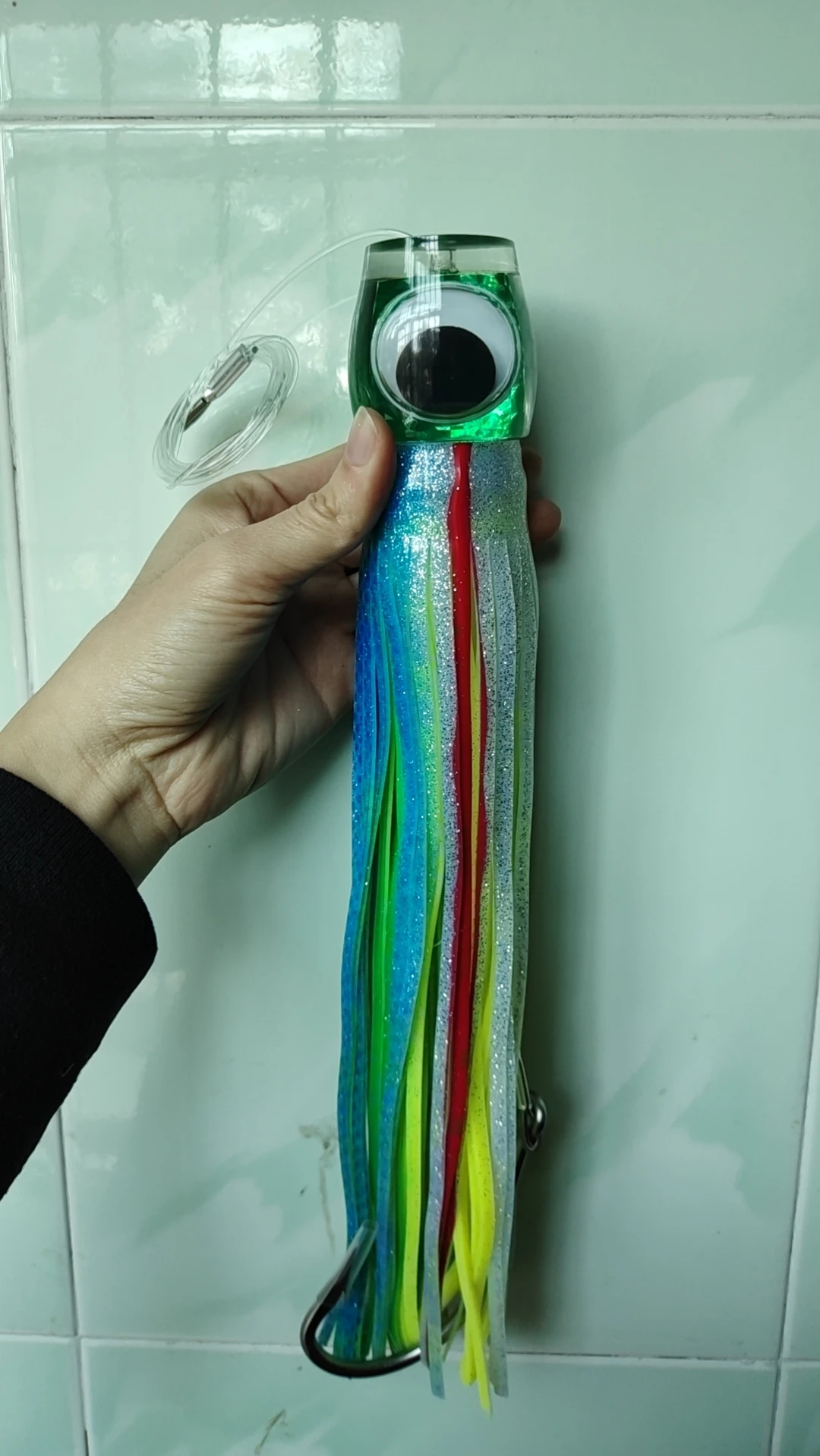 Cebo con falda de pulpo, señuelo de pesca Trolling, aparejos de pesca Marlin, 34cm, 260g, señuelos de atún de aguas profundas de agua salada para Mahi Wahoo Billfish
