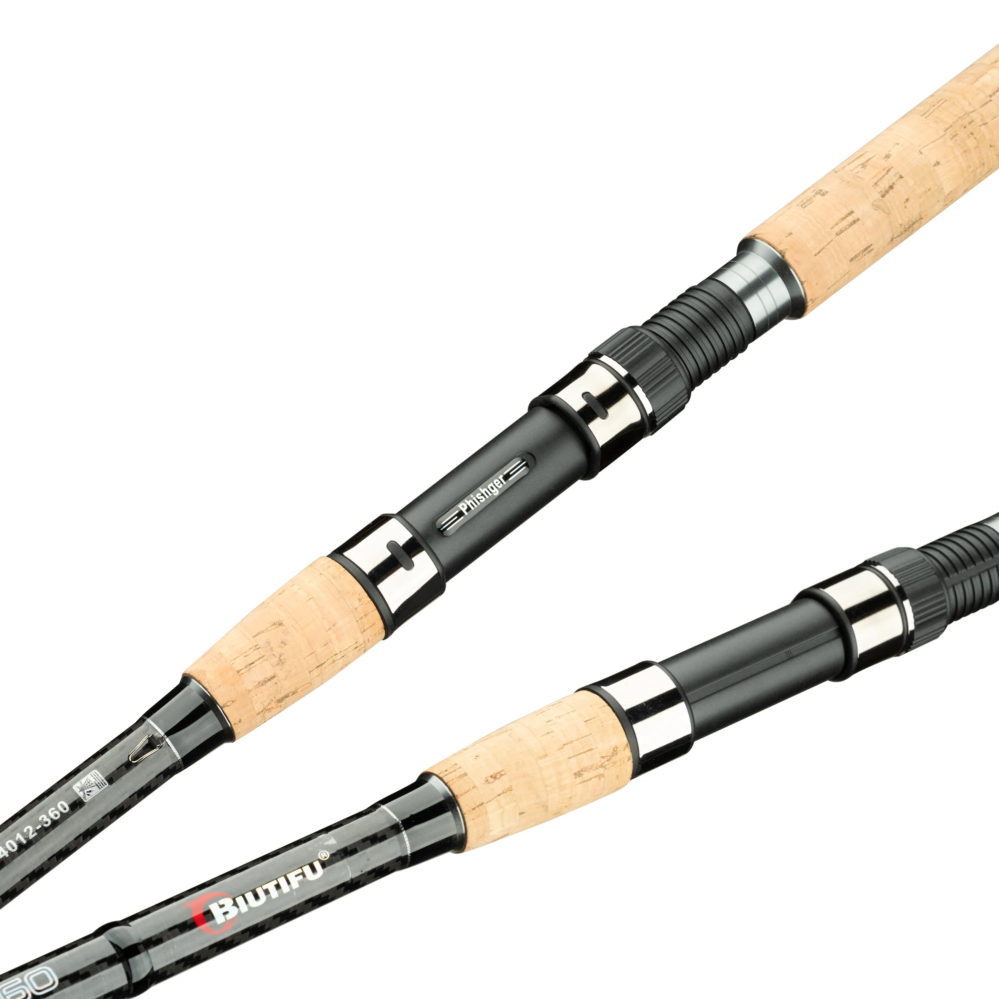 BIUTIFU-cañas de pescar con alimentador de carpa, 3,0 m, 3,6 m, 3,9 m, 3 puntas, peso de fundición, 120g, 150g, 200g, caña giratoria de fibra de carbono, mar de agua dulce - imagen 3