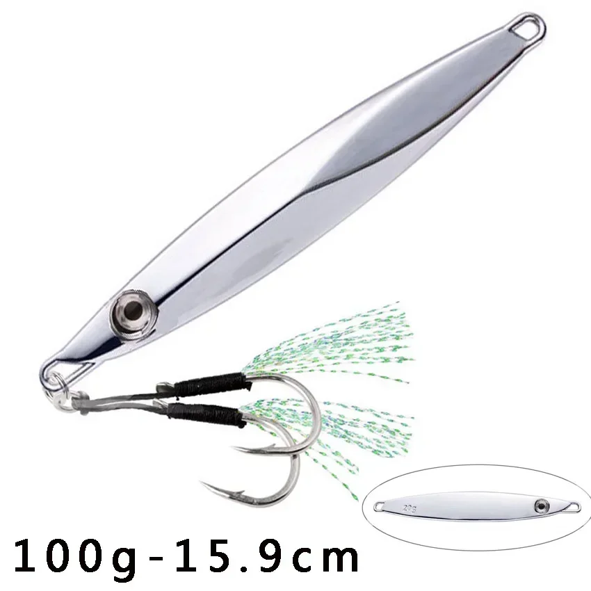 Plantilla de pesca de mar de Metal de aleación de Zinc, plantilla de hundimiento lento, señuelo de pesca de 100g120g, aparejos prácticos, accesorios de agua salada, 1 ud. - imagen 3