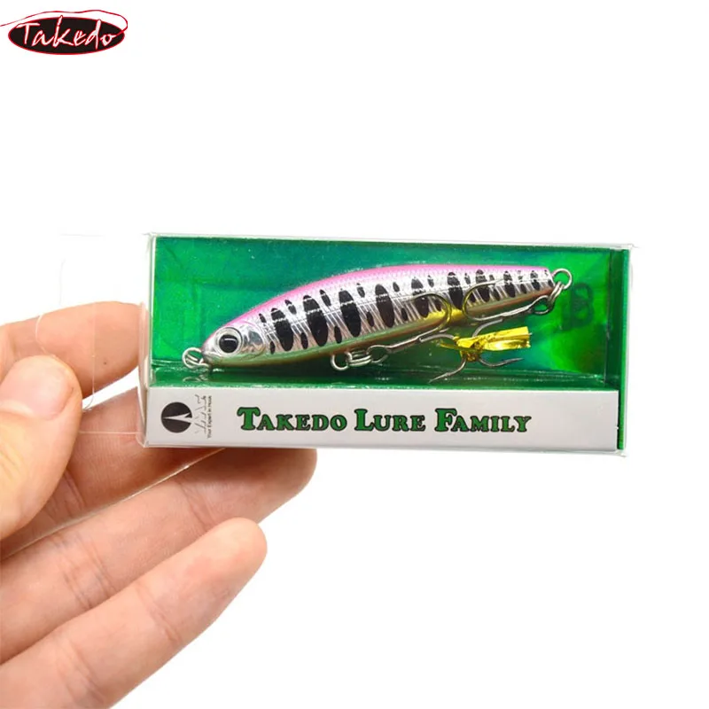 TAKEDO Alta Calidad 7 Colores BP60 60mm 7.6g BK* 6 #   Anzuelo Stickbait lápiz cebo Señuelos de pesca señuelo de lubina Señuelos de pesca cebo duro - imagen 4