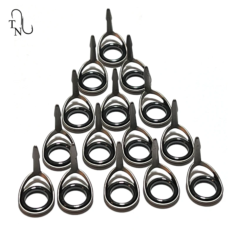 TN37 TUKTLSG 4 #   5.5 #   5 #   6 #   8 #   10 Uds guías de caña de pescar varilla de acero inoxidable reparación de construcción accesorios de equipo de pesca de repuesto - imagen 3