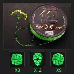 PROXPE Sedal trenzado multifilamento – 12 hebras, resistente a abrasión