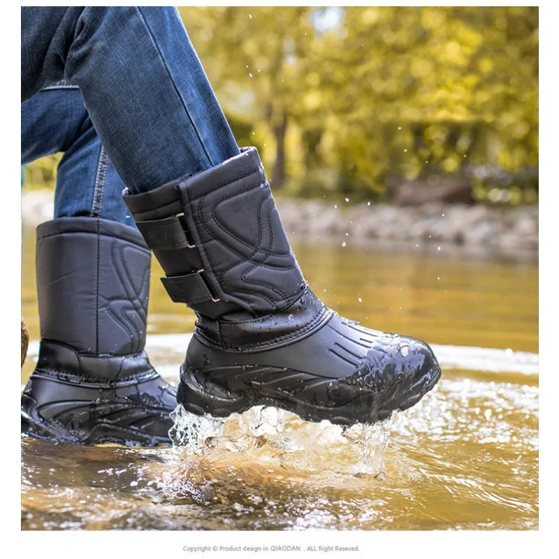 Botas de pesca invernal cálidas impermeables antideslizantes - imagen 3