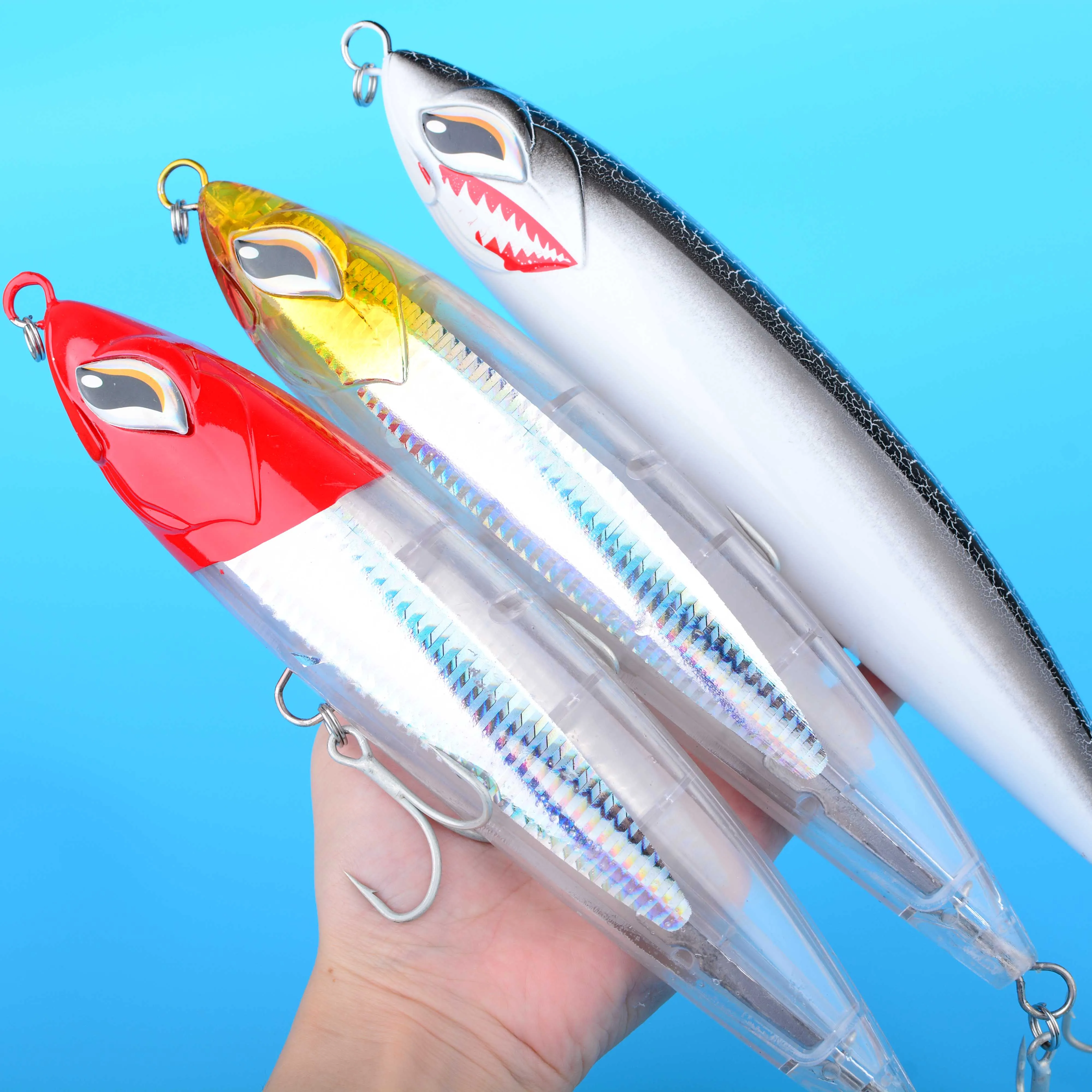 Señuelo lápiz flotante artificial – Wobbler para pesca en costa y agua salada