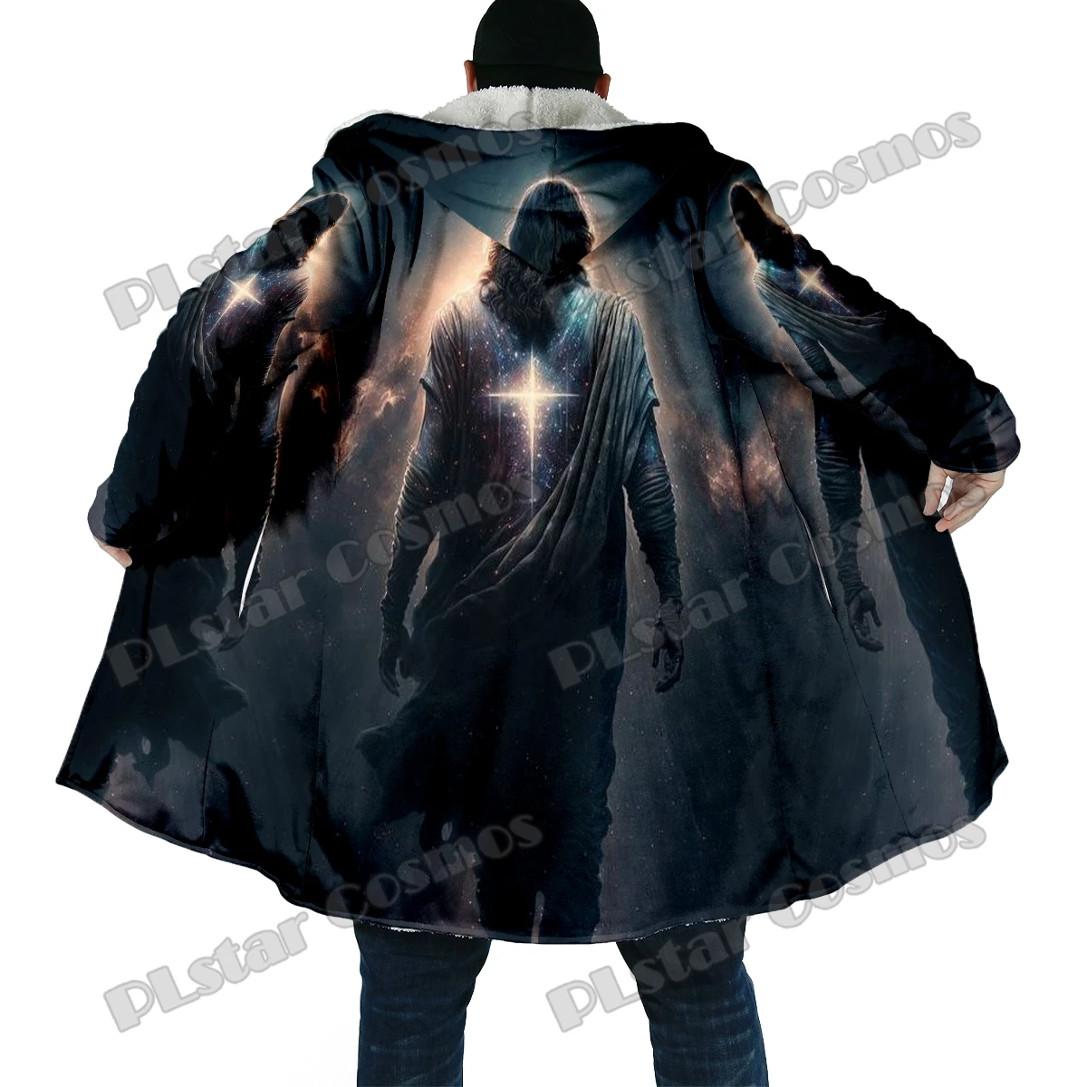 DP65 Capa de pesca invierno con capucha lana gruesa – calavera 3D - imagen 3