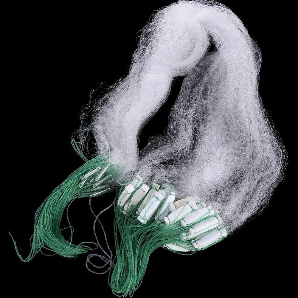 Trampa de malla de pesca de una sola capa de fibra química, agujero de red de monofilamento, aparejos de red al aire libre, 8M x 1,5 M, 1,5x0,8 cm - imagen 4