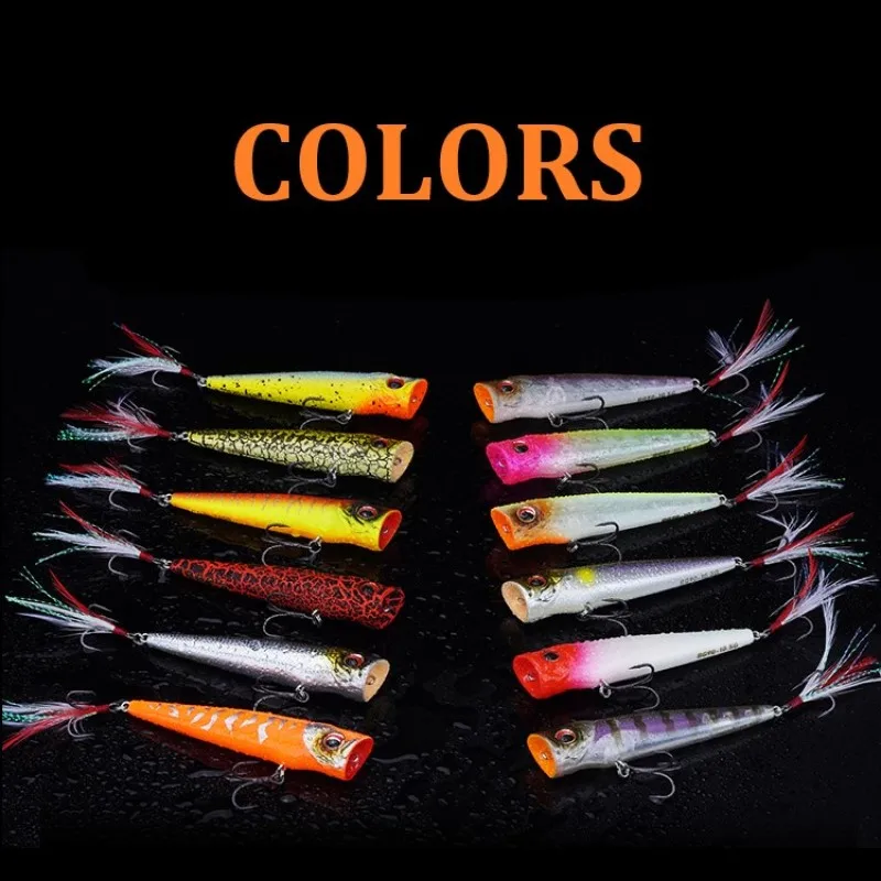 FISHANT Popper Noise Long Shot 3D Fisheye Water Surface Floating Fishing Lure 6g-19g Artificial Wobbler Fake Bait Lures For Fish - imagen 4