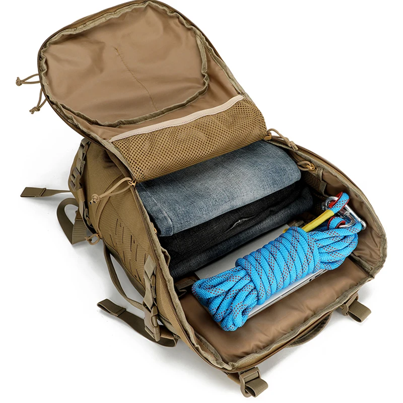 Mochila táctica de pesca gran capacidad sistema Molle y compartimentos - imagen 2