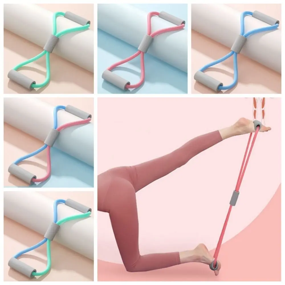 Cinta elástica Banda de resistencia para yoga Expansor de pecho 8 formas Yoga Pilates Banda elástica Crossfit Ejercicio Color sólido