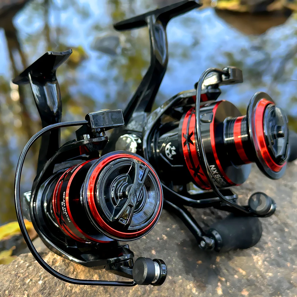 Carrete de pesca giratorio de Material de aleación de aluminio de alta resistencia serie 2000-5000 arrastre máximo 8KG para aparejos de pesca de barco de mar/playa - imagen 3