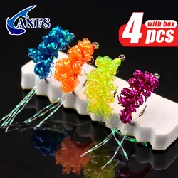 ANFS Crystal Meth lazos de mano mosca huevo salmón trucha arcoíris