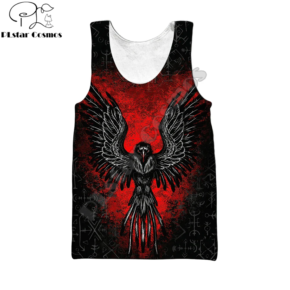 Camiseta sin mangas de pesca Huginn BX55 – Estilo cuervo 3D