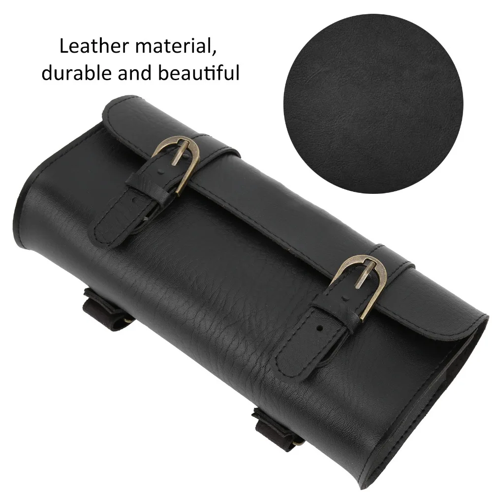 Bolsa de herramientas impermeable para bicicleta – Cuero PU vintage ajustable - imagen 3