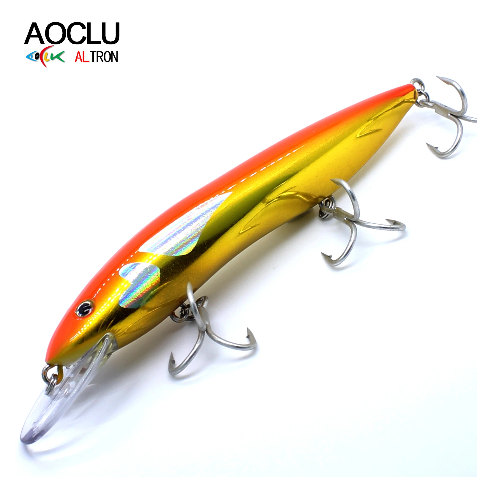 AOCLU-Cebo duro para barco de aguas profundas, pececillo flotante, Jerkbait sonajero, señuelo de roca, 4 anzuelos triples, calidad japonesa, 150mm, 35g, 1 unidad - imagen 3