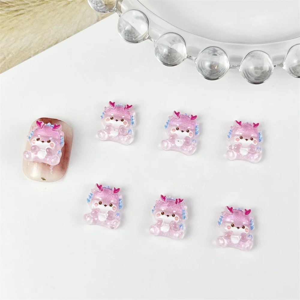 Adorables accesorios de uñas con temas de unicornio rosa para arte creativo