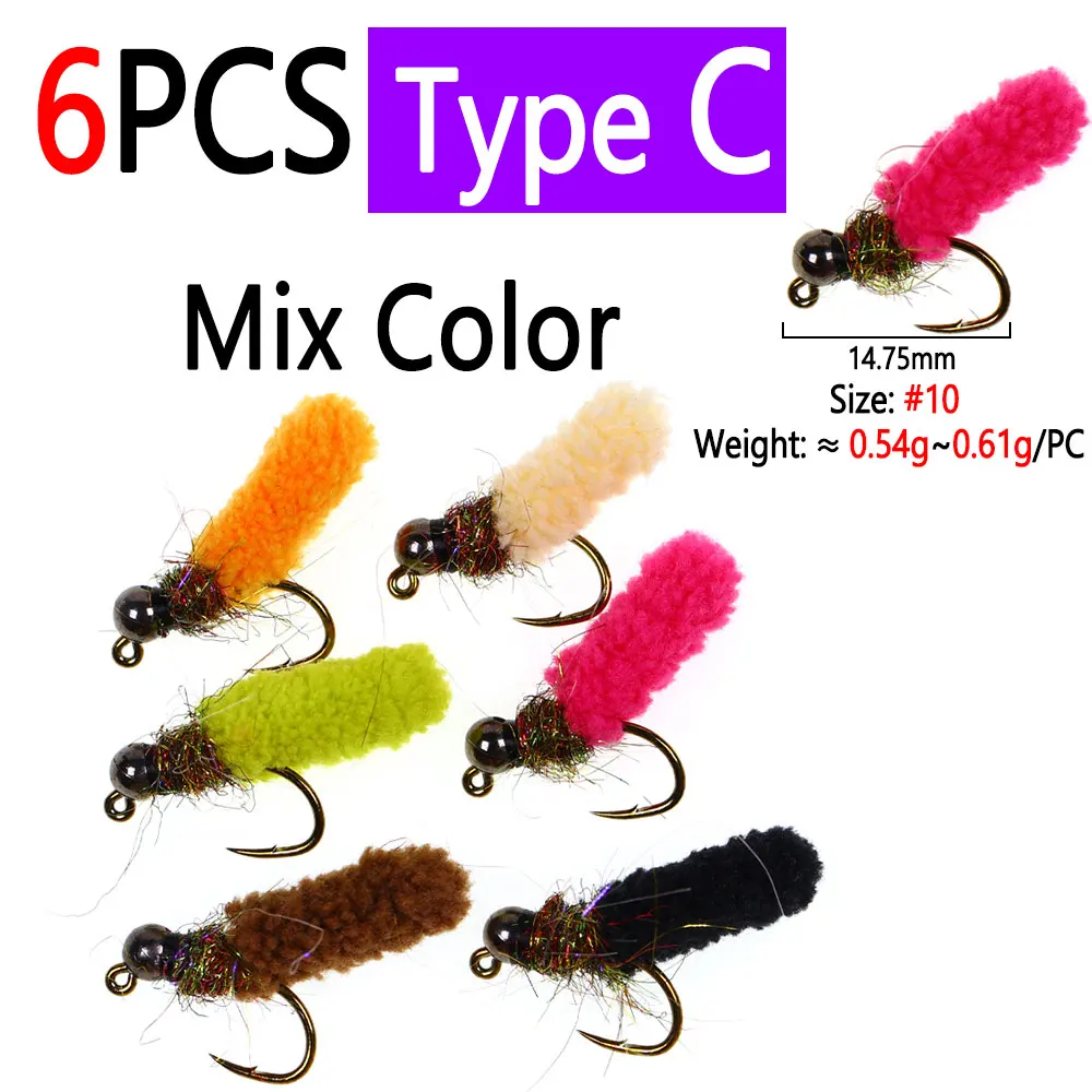 6pcs Mix Color C