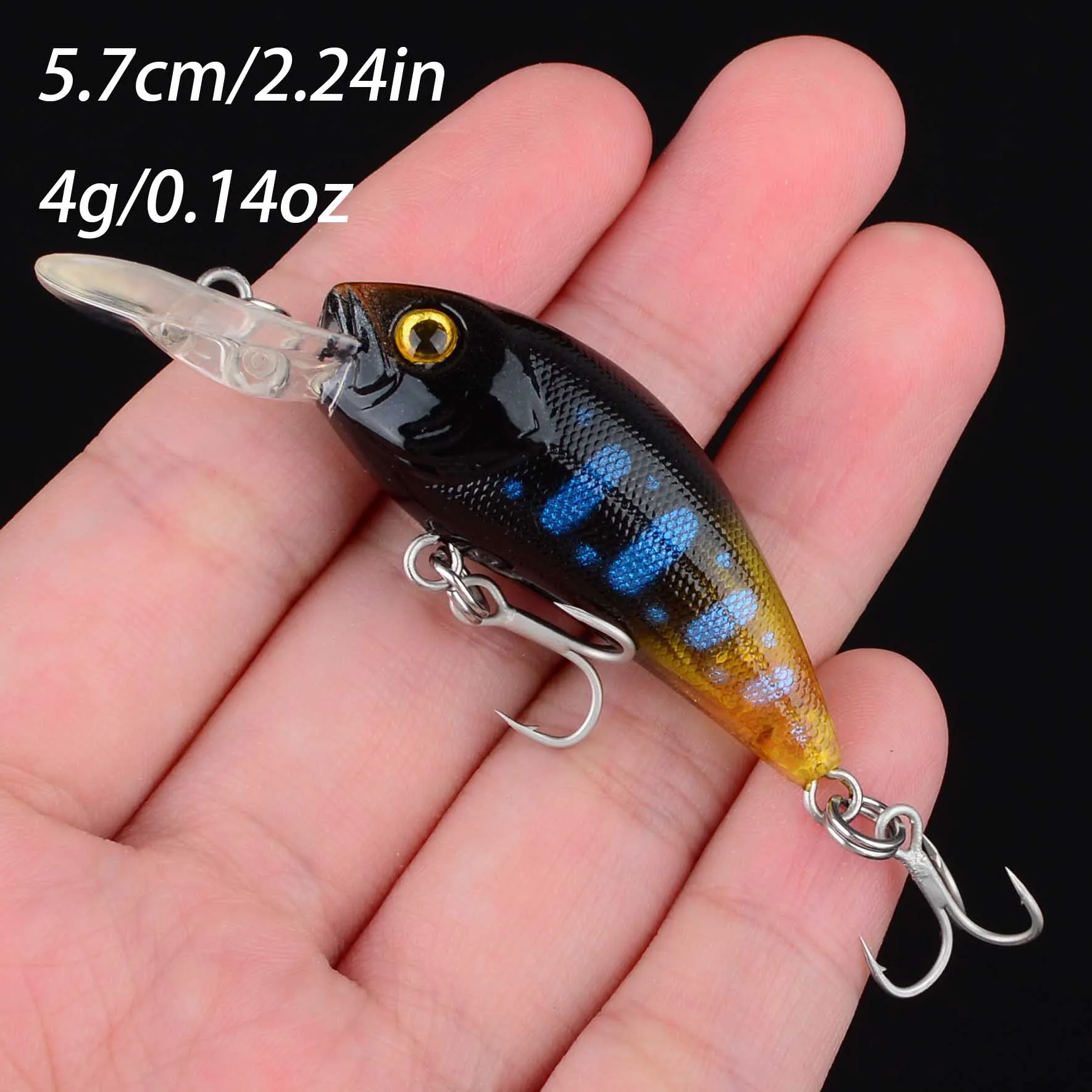 Minnow hundido VIB duro con anzuelos triples para carpa