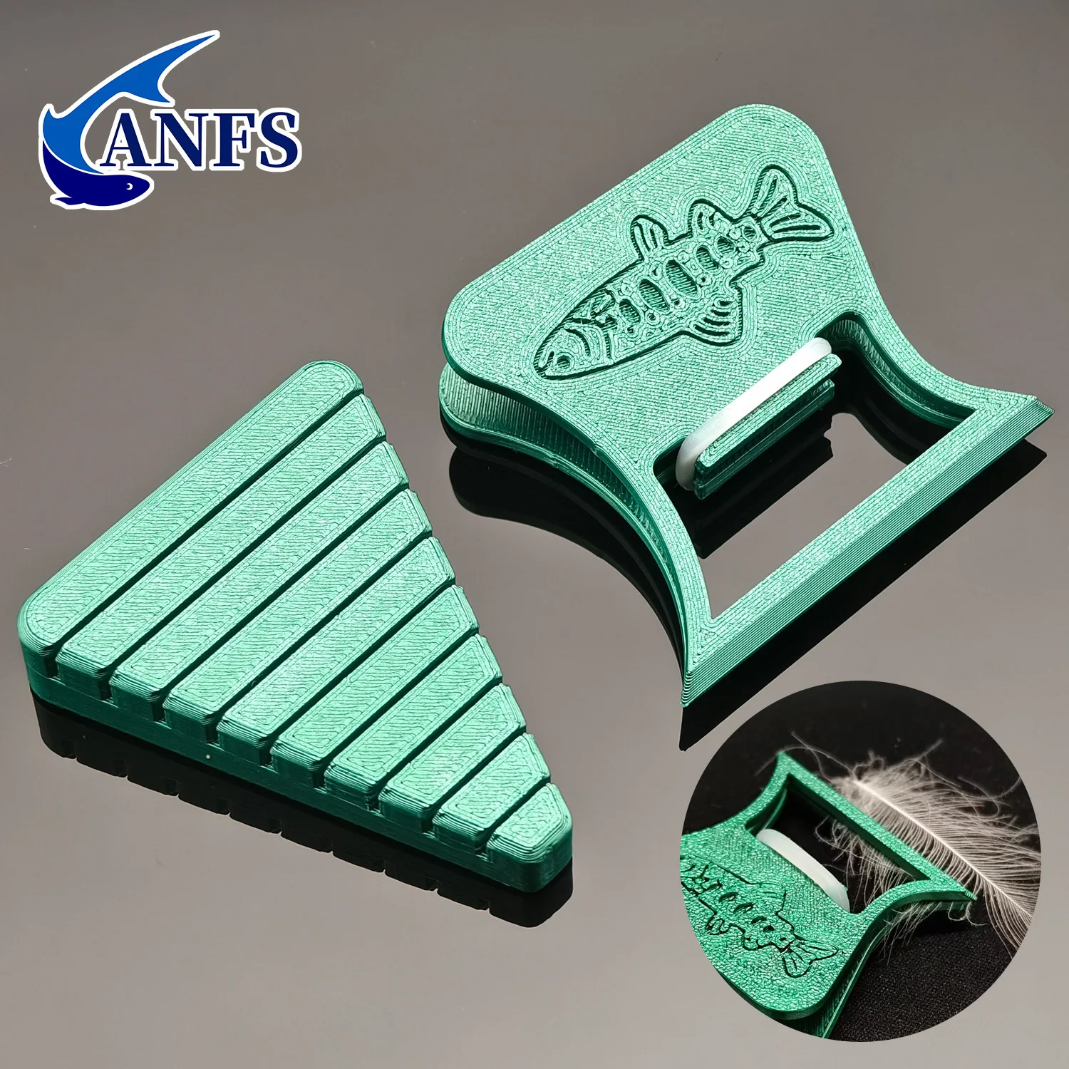 ANFS Juego de Herramientas para atar moscas con Clips de abrazadera de plumas CDC, accesorios de pesca con mosca DIY, suministros para atar moscas