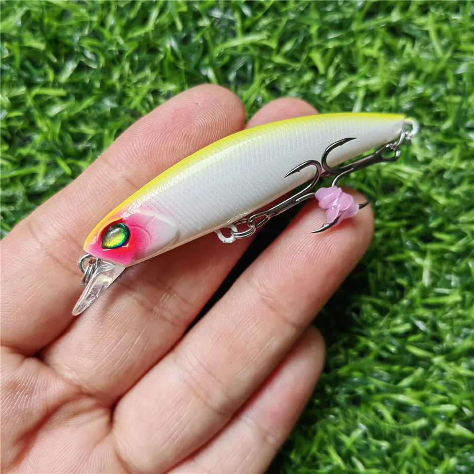 Señuelo duro de pececillo que se hunde, cebo duro de 6,5g/60mm para Pesca de carpa, cebo Artificial para trucha y lubina - imagen 5