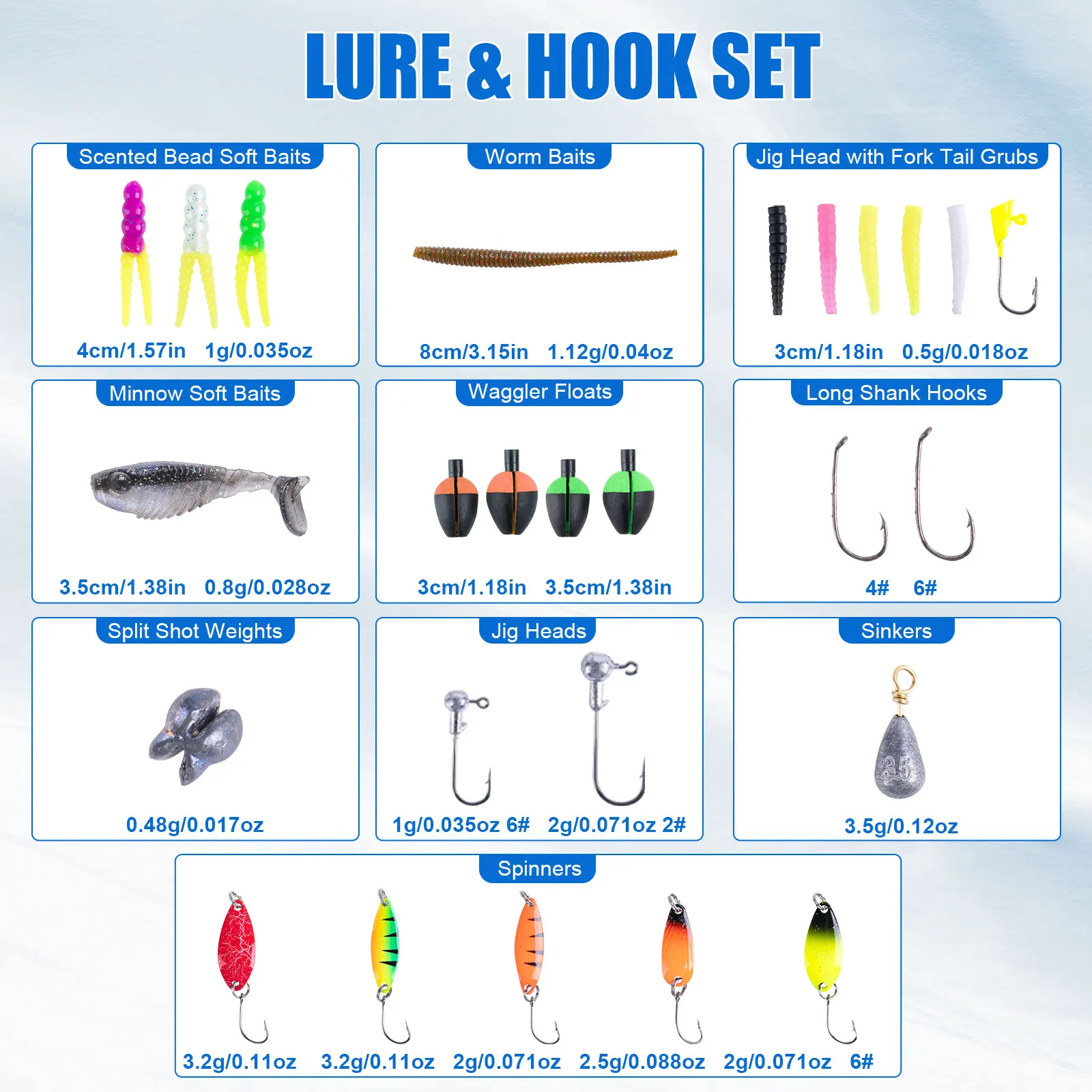 Combo de caña de pescar Goture, 2 secciones, 1,85 m, 1,98 m, aparejos portátiles de fibra de carbono con carrete 5,2: 1 y accesorios de pesca para viajes - imagen 5