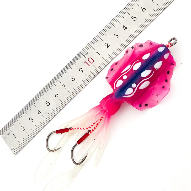 Señuelo de pesca de calamar suave, luminoso/UV, 60g/120g/150g, para Lucio, trucha, pesca en el mar, cebo Wobbler - imagen 4