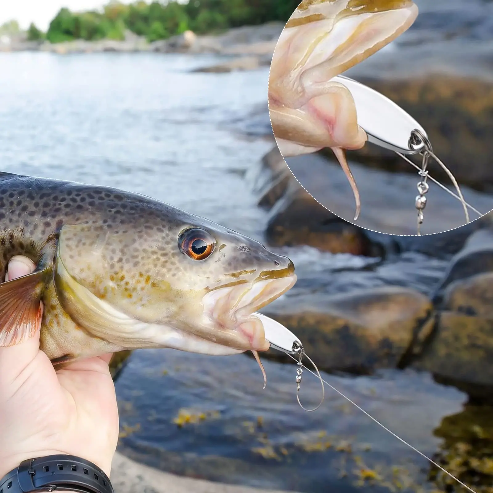 Cebo de plantilla de Metal, anzuelo duro de 5-25g, 4 anzuelos triples, hoja de hundimiento, VIB Casting, Swimbait, aparejos de Pesca - imagen 3