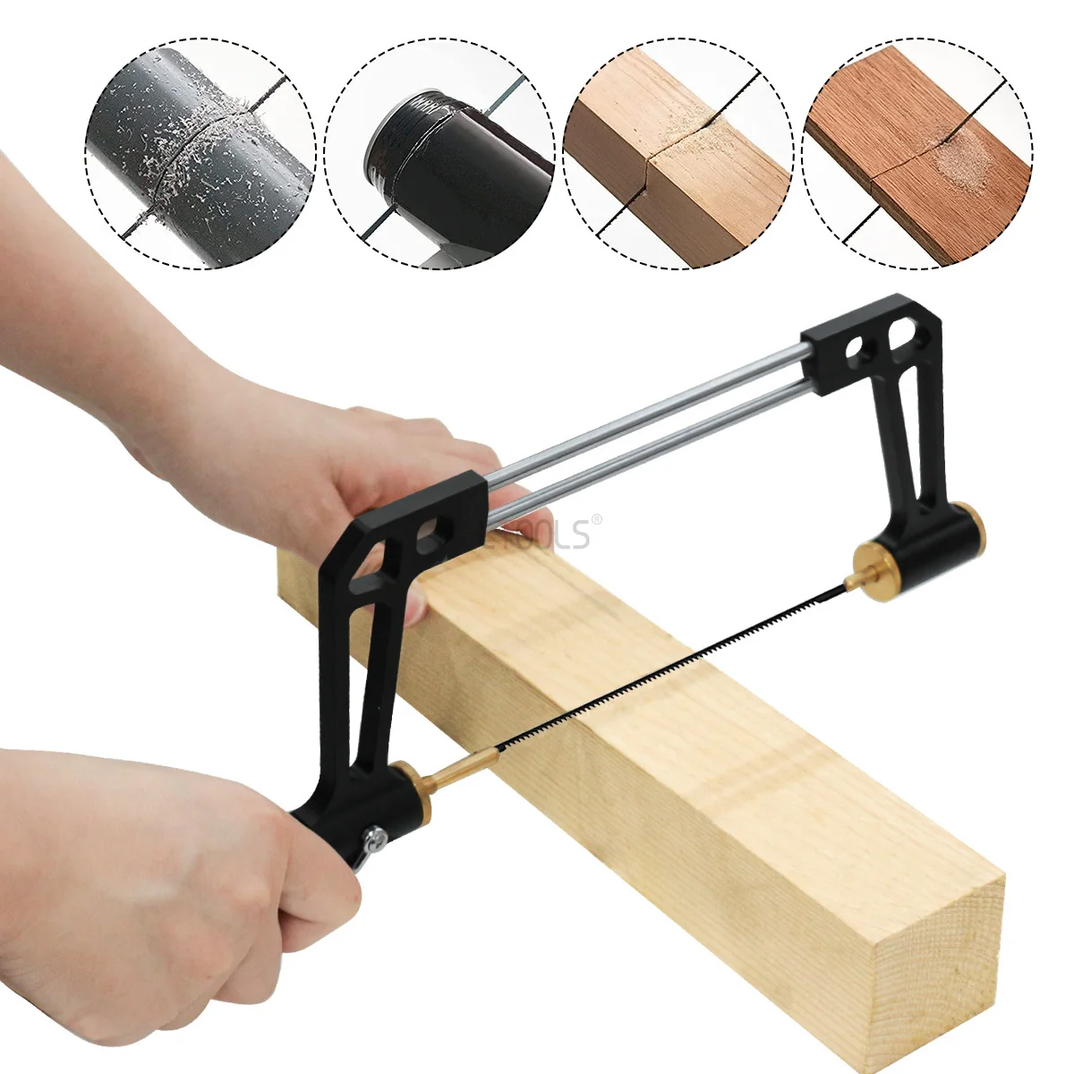 Sierra de arco de aluminio para corte de alambre – Mango ajustable hexagonal - imagen 2