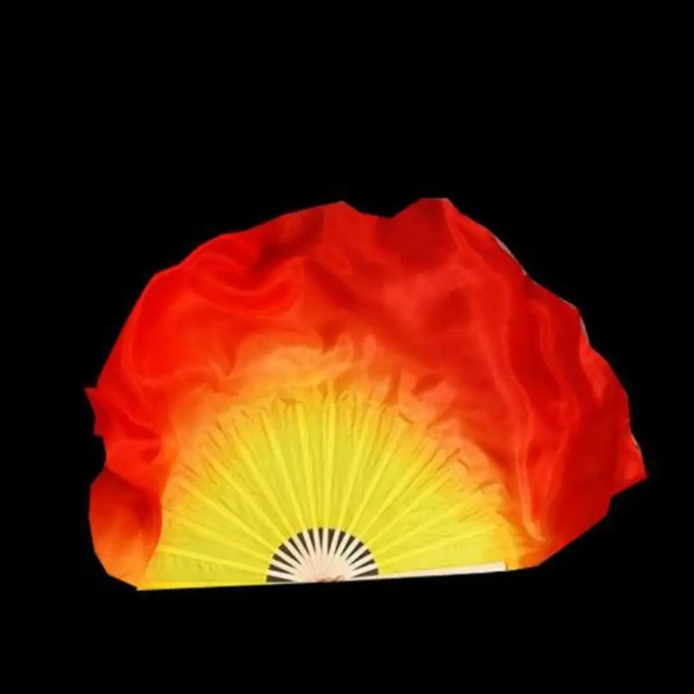 Abanico corto chino de bambú para danza del vientre, 31/36cm, pares de práctica de bailarina de imitación larga, abanicos de bambú para danza Yangko - imagen 2