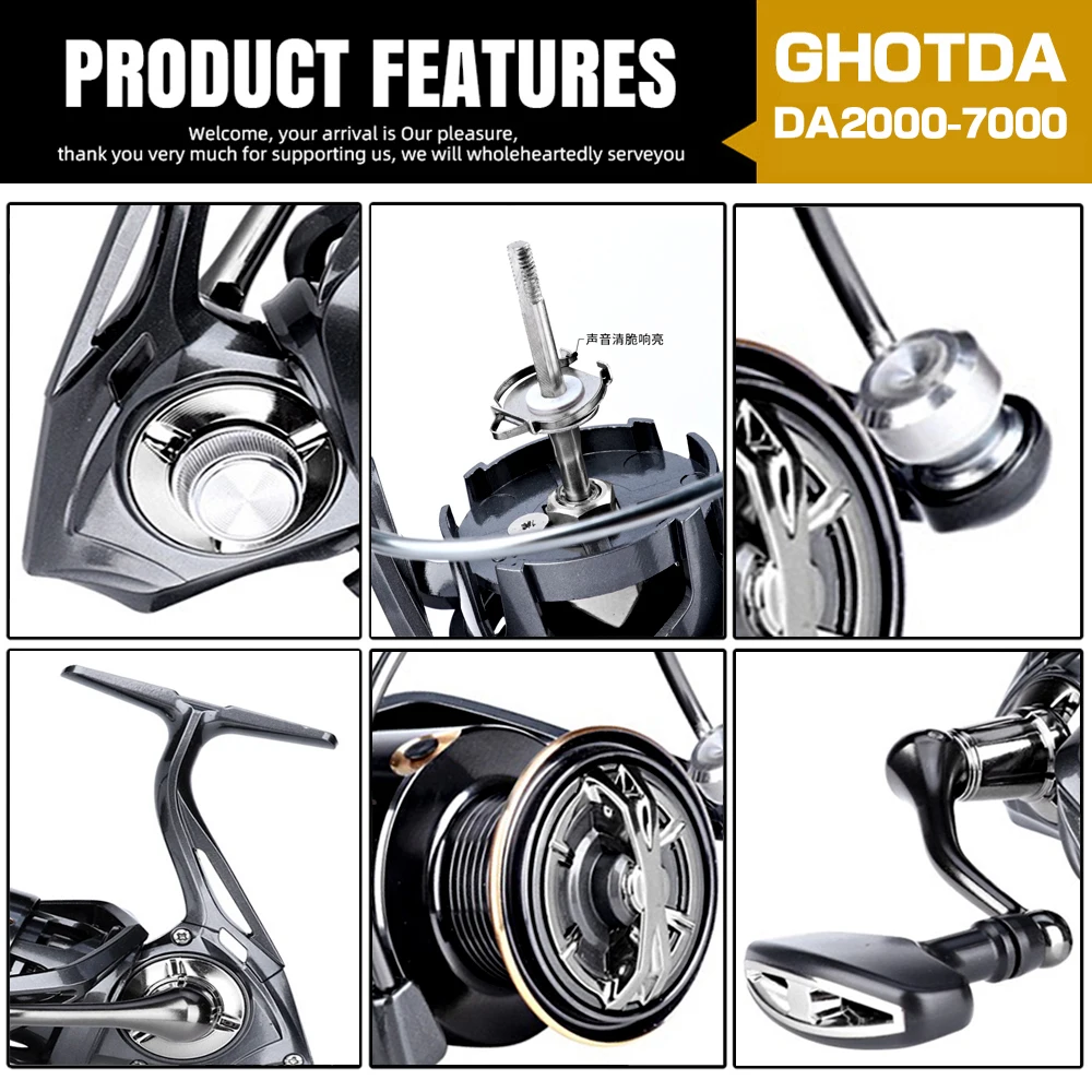 Topline-carrete de pesca giratorio, accesorio de arrastre máximo de 15kg, serie 2000-7000 - imagen 5