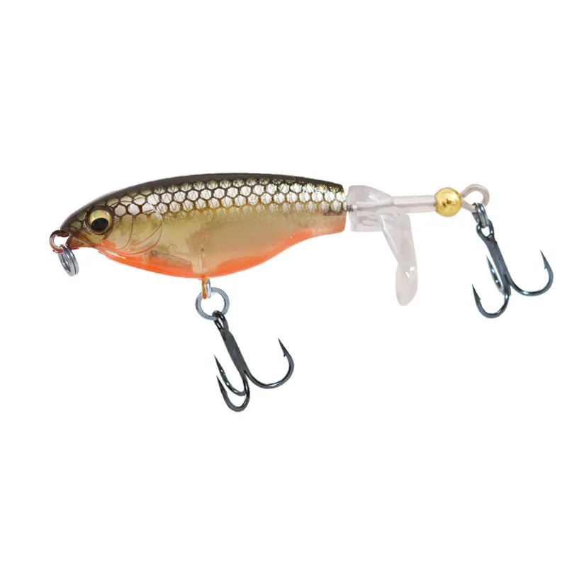 Señuelo de pesca Topwater Whopper Plopper, 6g/10g, bagre curricán, cebo duro Artificial con cola giratoria, aparejos de pesca, 1 ud. - imagen 5
