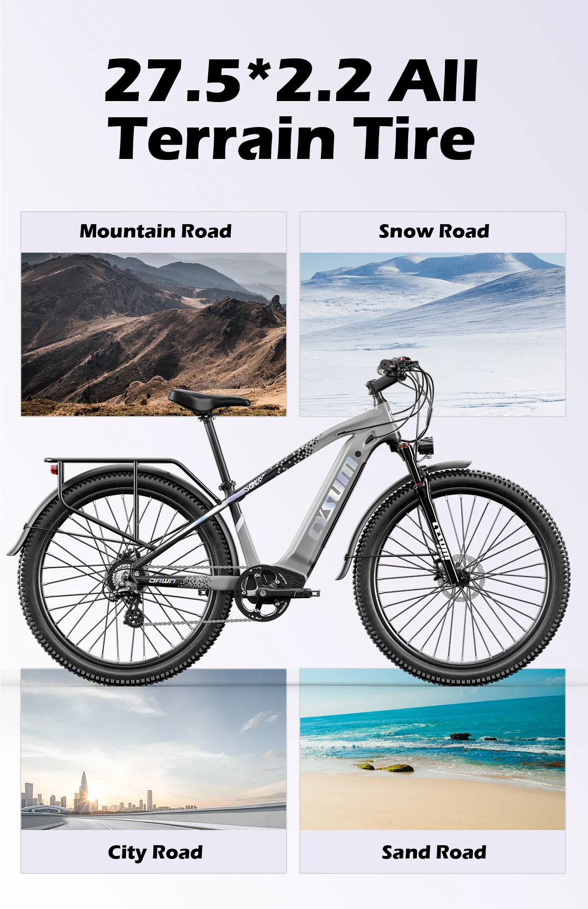 CYSUM Speedy Bicicleta Eléctrica de Montaña 27,5 - imagen 5