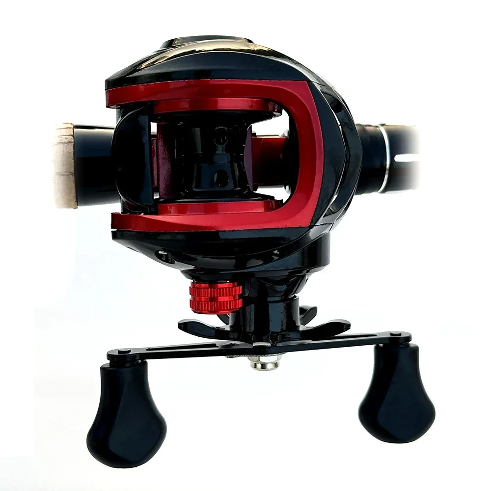 Carrete de pesca de fundición larga ultraligero, aparejos de pesca de Lucio, alta velocidad, relación de transmisión 7,2: 1, arrastre máximo 8kg - imagen 4