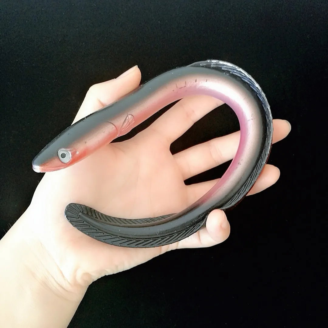 Señuelo de pesca de anguila suave, cebo Artificial grande de silicona, Lucio, aguja de plástico, aparejos Swimbait, 5 piezas, 30cm, 58g - imagen 4