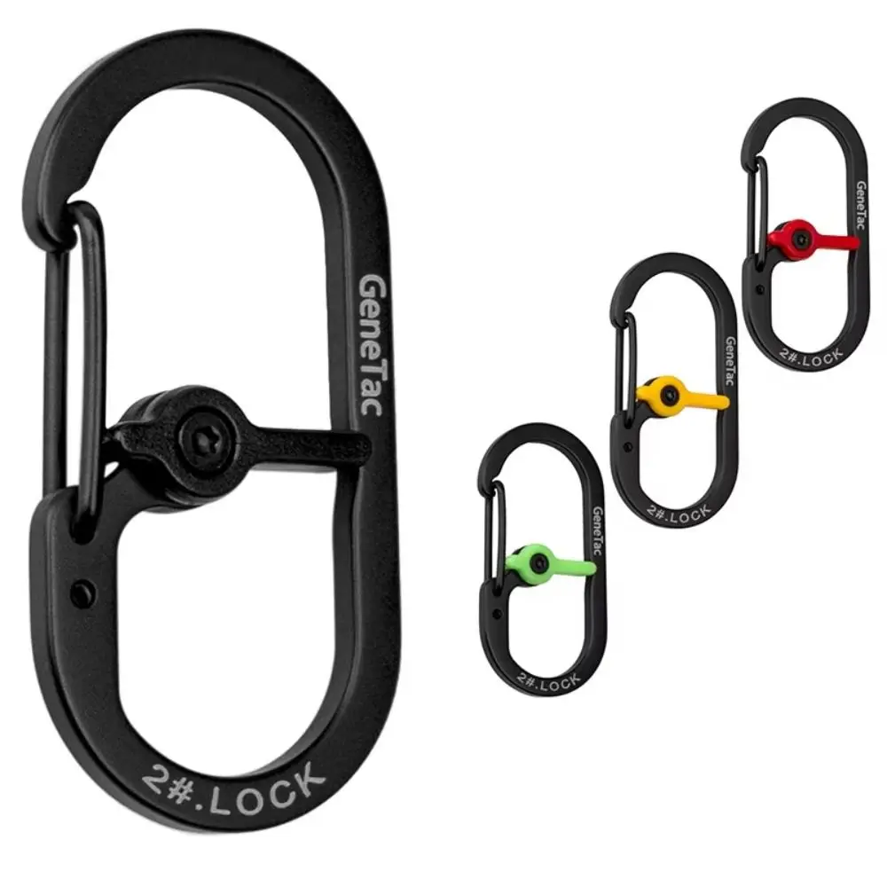 Hebilla de Montañismo de aleación de aluminio, llavero bloqueable, mosquetón protector para acampar, hebilla multifuncional duradera para deportes al aire libre - imagen 2