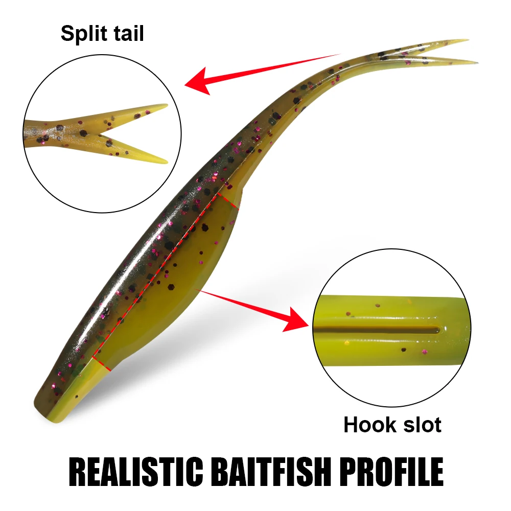 Spinpoler Jerkbait Cola Dividida – Señuelo de vinilo flotante - imagen 2