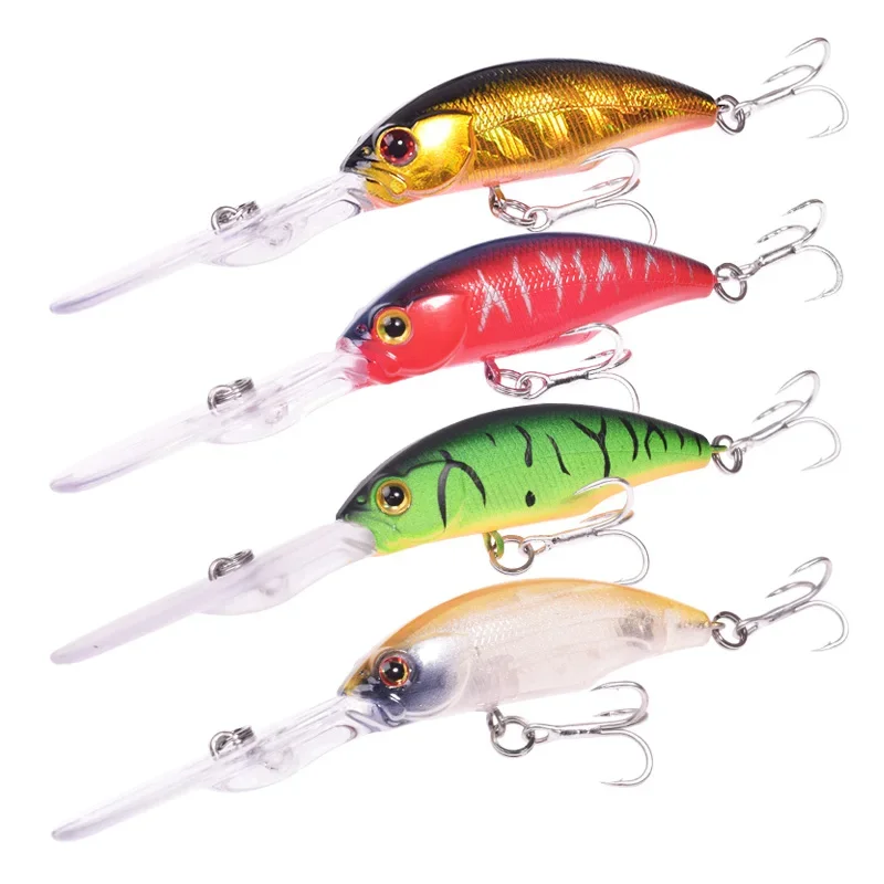 Señuelo de pesca de pececillo de buceo profundo, 1 unidad, 10cm, 8g, sábalo flotante, Wobbler, cebo duro Artificial para Lucio, lubina, aparejos de pesca Crankbait - imagen 2