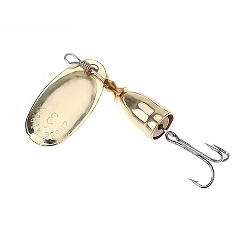 Bazooka giratorio Spinner Metal 4g 6g 9g10g16g19g latón duro Artificial cuchara cebo anzuelo triple aparejos para Lucio señuelo de pesca - imagen 2