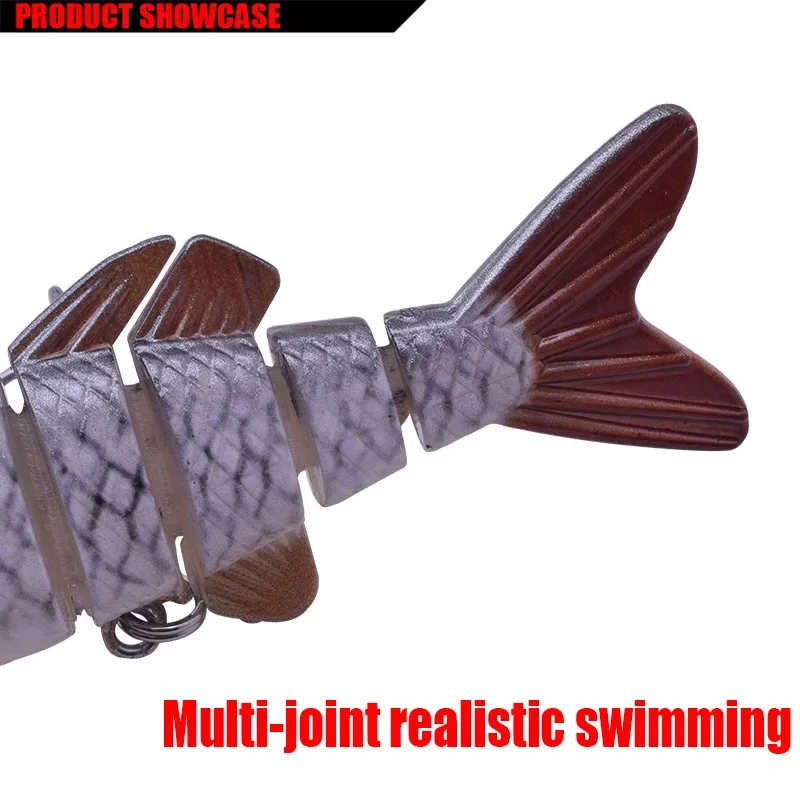 WDAIREN Nuevo diseño 9 secciones Señuelos de pesca Wobbler 12 cm 21,3 g Cebo de natación con 6 #   Aparejos de pesca con anzuelo, cebos de pesca de 13 colores - imagen 5