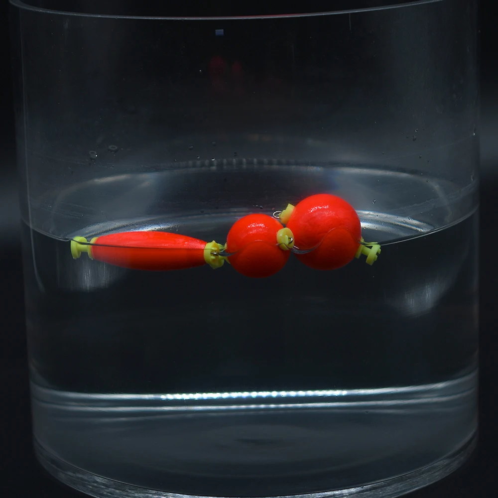 Juego de flotadores de pesca de 3 uds., flotador de espuma a presión, Bobbers ponderados, botón pulsador de pesca, Bobbers a presión, forma redonda ovalada de primavera - imagen 5