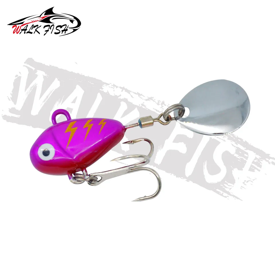 WALK FISH 1 Uds nuevo Metal Mini VIB con cuchara señuelo de pesca 10g 2,1 cm aparejos de pesca Pin Crankbait vibración Spinner cebo que se hunde - imagen 4