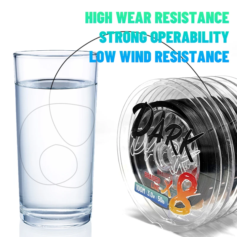 Angryfish 8-Strand Braided PE Fishing Line High Knot Strength Low Stretch Saltwater Freshwater Abrasion-Resistant Anti-Tangle - imagen 5