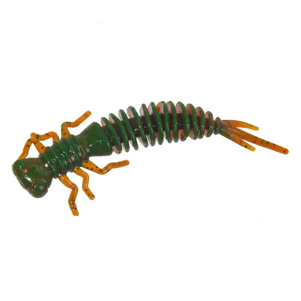 Señuelos Blandos de Silicona Forma Larva – Vinilos para Lubina y Carpa - imagen 5