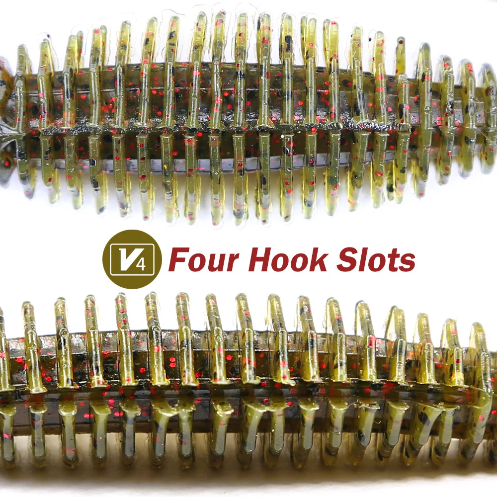 B & U-cebo de gusano para natación, 5 uds., 11,4 cm, Senko, palo loco, señuelos blandos para perca, pesca de lubina, aparejo de caída, cebo suave, cebos de gusano - imagen 5