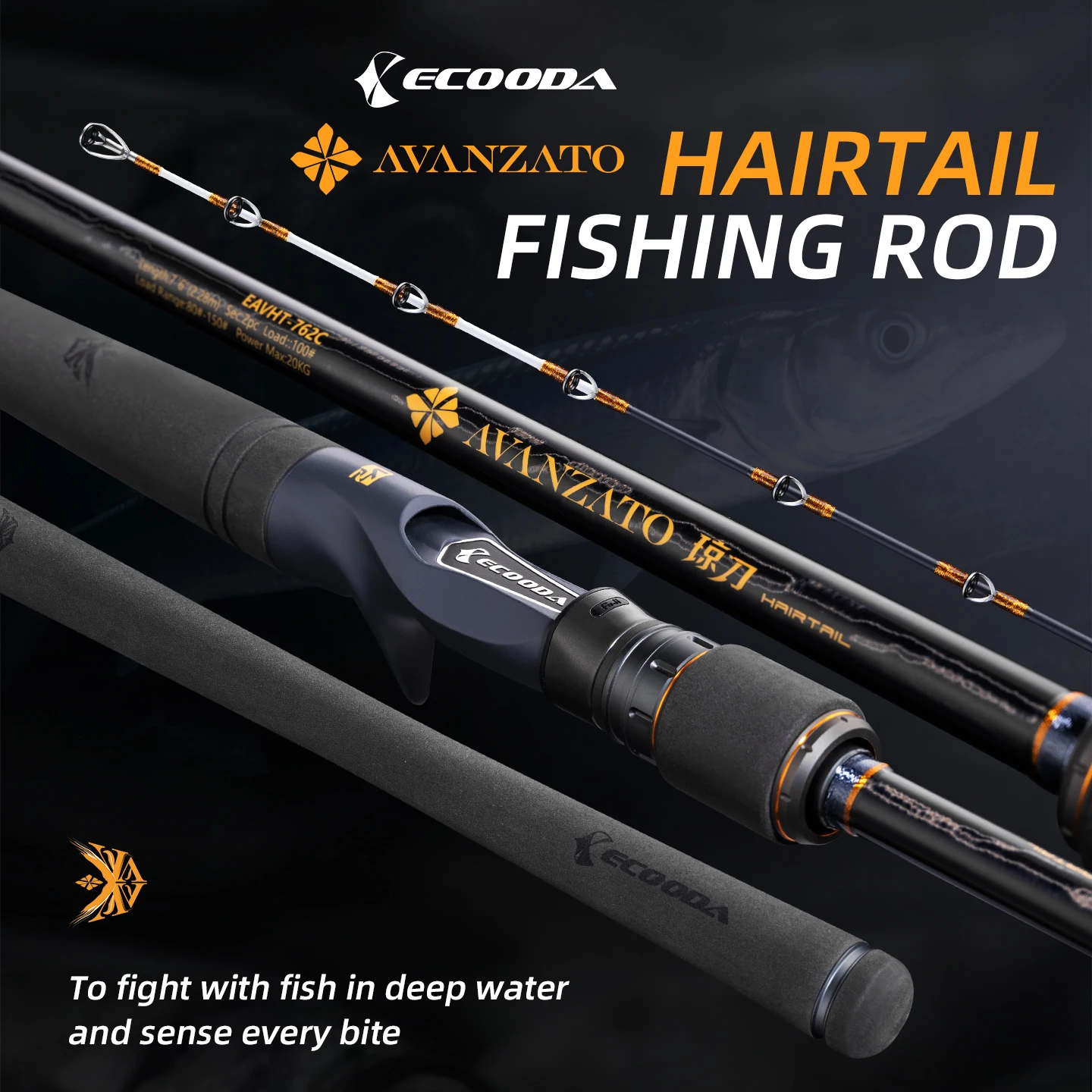 Caña de pescar Ecooda Avanzato EAVHT Hairtail – Carbono 30T tres capas