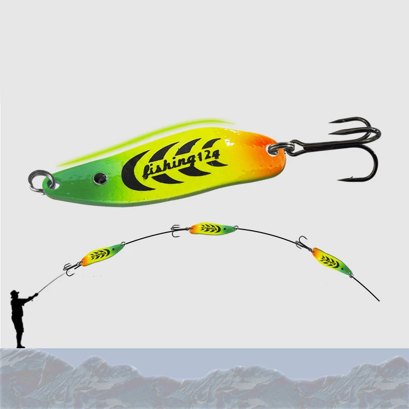 Spinner Vib Leech – Cuchara giratoria con lentejuelas para trucha - imagen 2
